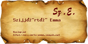 Szijjártó Emma névjegykártya